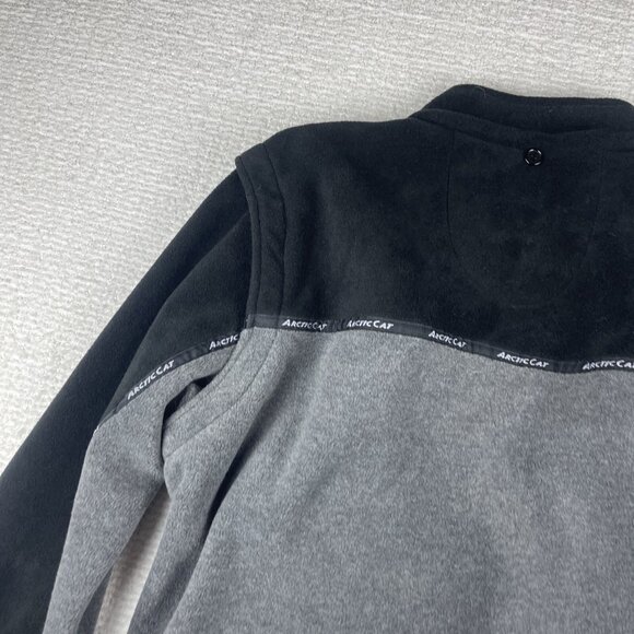 Arcticwear Arctic Cat Fleece Full Zip Jacket Sz S Grey Flex Fleece Snowmobile - Picture 13 of 16